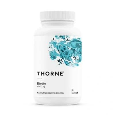 Afbeelding van Thorne Biotin 8 Vitamin B7 (Biotin) voor Gezond Haar, Nagels en Huid 60 Capsules