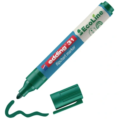 Afbeelding van Edding 4 31004 Flipchartmarker Ronde punt 1.5 3 mm Groen 1 stuk(s)