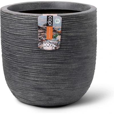 Afbeelding van Plantenbak Waste Rib 43x41 cm grijs