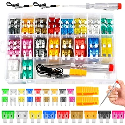 Afbeelding van Zekering Assortiment Kit, 306 stks Auto Boot Truck SUV Automotive Diverse Vervanging Blade Zekeringen Standaard &amp; Mini Laag Profiel 2A 5A 7.5A 10A 15A 20A 25A 30A 35A met zekeringtrekker