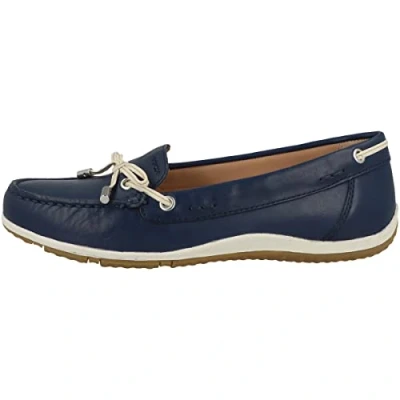 Afbeelding van Geox Mokassin Instappers, Dames, Maat: 41, Blue Leer