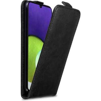 Afbeelding van Cadorabo Hoesje geschikt voor Samsung Galaxy A22 4G / M22 M32 in ZWARTE NACHT Beschermhoes Flip Case Cover
