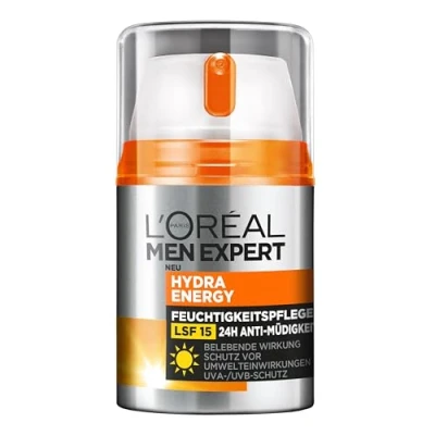 Afbeelding van L&#039;Oréal Men Expert Hydra Energy 24H Moisturiser SPF 15, Antifatigue Dagcrème, Heren, Maat: 50 ml,
