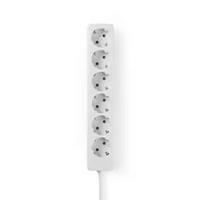 Afbeelding van Nedis Stekkerdoos Schuko / Type F (CEE 7/7) 6 wegs 3.00 m 3680 W 16 A Soort aarding: Zi