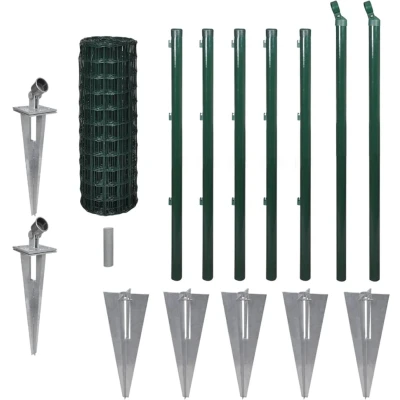 Afbeelding van VidaXL Hek 25x1,2 m staal groen