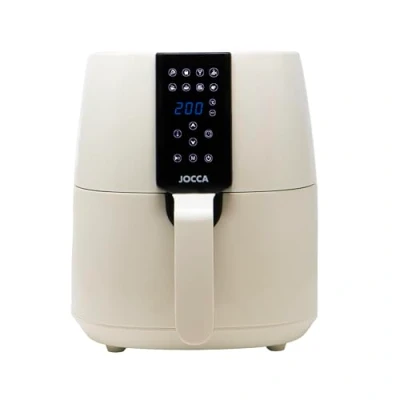 Afbeelding van JOCCA Heteluchtfriteuse, 3,8 l, kleur/friteuse zonder olie, timer, instelbare temperatuur, gezond koken, vermogen 1450 W (crème)