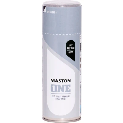 Afbeelding van Maston ONE spuitlak hoogglans venstergrijs (RAL 7040) 400 ml