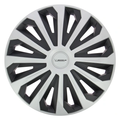 Afbeelding van Michelin Wieldoppen 16 inch zwart/zilver 4st