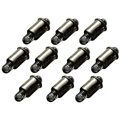 Afbeelding van 10x LED MS4 lampjes gloeilamp 12V koud wit blauw groen rood (koud wit)