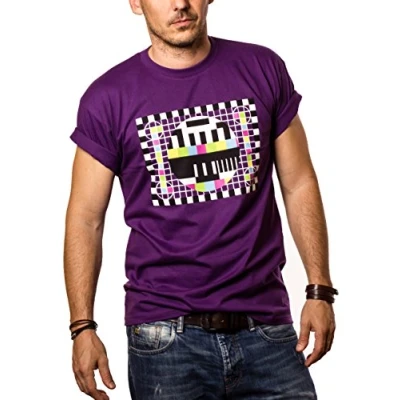 Afbeelding van MAKAYA T Shirt Heren Sheldon Theory Testscreen Paars S