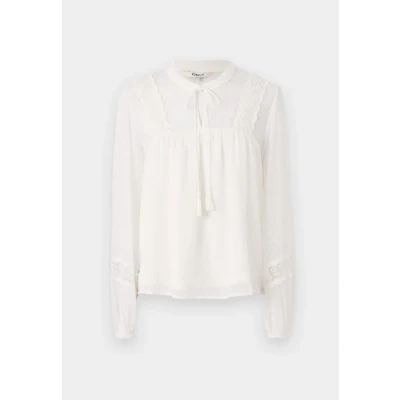 Afbeelding van ONLY Onltessa Eliza Blouse, Dames, Maat: Small, Cloud dancer