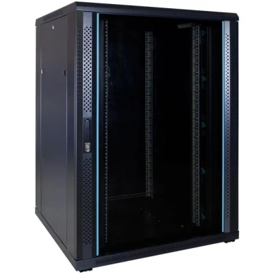 Afbeelding van DSIT 22U serverkast / serverbehuizing met glazen deur 800x800x1200mm (BxDxH) 19 inch