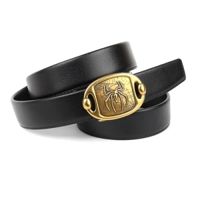 Afbeelding van Anthoni Crown Automatische leren riem voor heren, zwart, 100