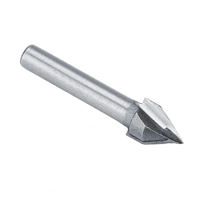 Afbeelding van frees Wolfraamstaal CNC gravure Scherpe V sleuf Bit 60 Graden 6 mm Schacht 10 Freesdiameter Driedimensionale Tekenbewerking Graveerbit Houtbewerking Bevel Cutter