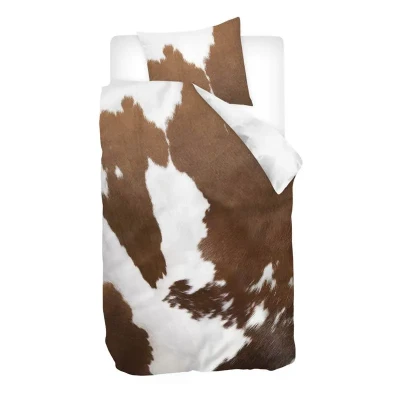 Afbeelding van Snoozing Benno Flanel Dekbedovertrek Eenpersoons 140x200/220 cm Wit