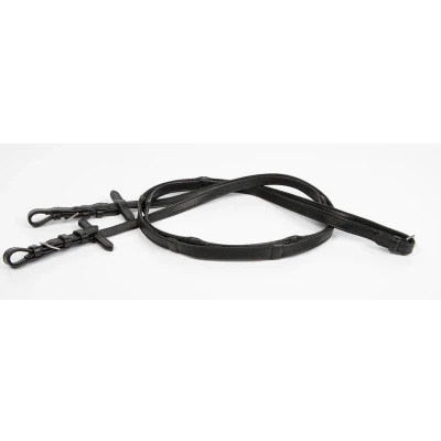 Afbeelding van Harry&#039;s Horse Teugels, soft leder met stops Sensitive Full Zwart