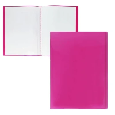 Afbeelding van RAYLU PAPER A4 map met transparante hoezen van 100% biologisch afbreekbaar polypropyleen, 40 documenthoezen voor thuis en op kantoor (A4, hoesjes, roze)