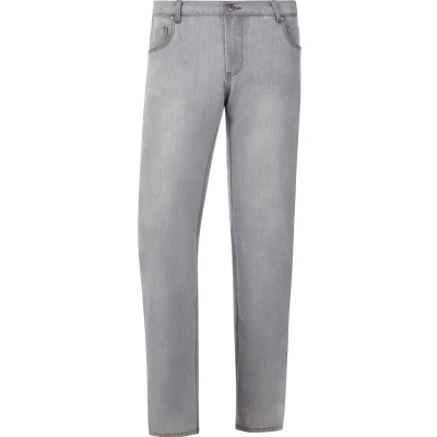 Afbeelding van Jan Vanderstorm +FIT Collectie loose fit jeans SEIBOLD Plus Size lichtgrijs