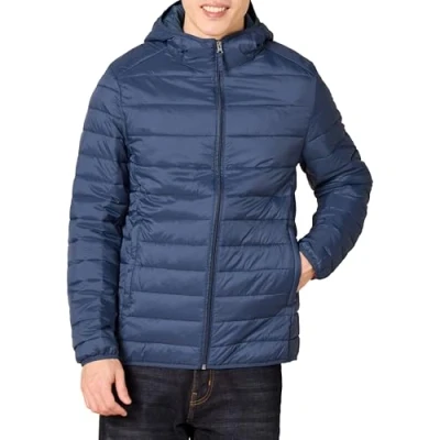 Afbeelding van Amazon Essentials lichtgewicht waterbestendig verpakt capuchon Puffer jas,marineblauw,US XXL (EU XXL)