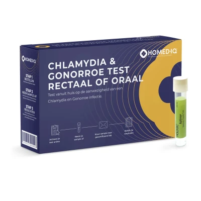 Afbeelding van Homed IQ Chlamydia &amp; Gonorroe Test Rectaal of Oraal Man Vrouw SOA Keel anus infecties Duo Laboratoriumtest