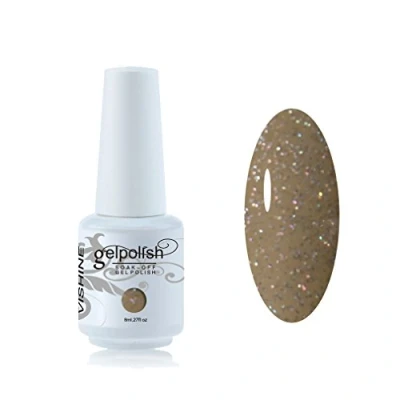 Afbeelding van Vishine GelPolish Soak Off nagellak 8ml, semi permanent, UV, LED, manicure, gel, lichtbruin #1403