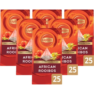 Afbeelding van Lipton Exclusive Selection Afrikaanse rooibos thee 25 theezakjes Doos 6 stuks