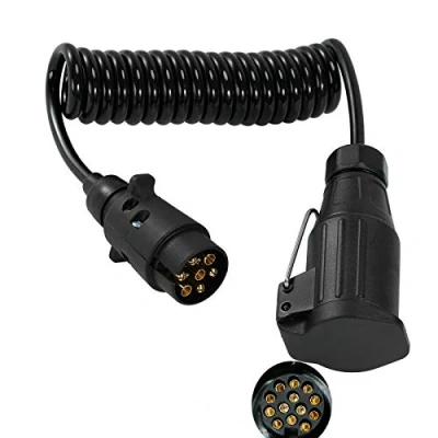 Afbeelding van JVJ Adapterkabel, van 7 polig naar 13 polig, 12 V, 2 m, verlengkabel voor aanhanger, caravan, camper of auto
