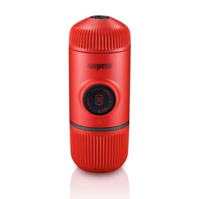Afbeelding van WACACO Nanopresso Draagbaar Espressomachine, 18 Bar Druk Handmatige Koffiezetapparaten, Upgrade versie van Minipresso, Draagbare Koffiemachine voor Kantoor, Fietsen, Hiking, Rood