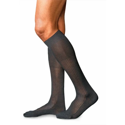 Afbeelding van Falke NO. 10 PURE FIL D ́ÉCOSSE Luxury LINE Kniekousen, Heren, Maat: 41/42, Anthracite mel