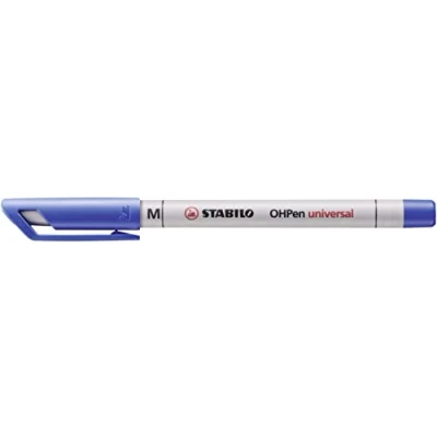 Afbeelding van Overheadstift STABILO OHPen universal wateroplosbaar medium 10 stuks blauw