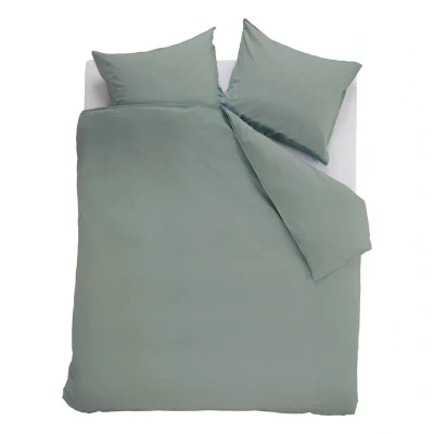 Afbeelding van Dekbedovertrek Ambiante Cotton Uni Green Katoen 200 x / 220 cm 2 Persoons