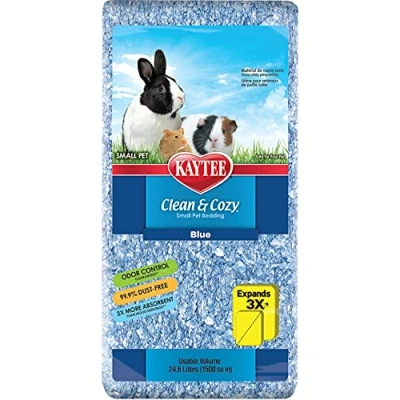 Afbeelding van Clean &amp; Cozy Kattenbak voor kleine huisdieren/knaagdieren/hamsters, Blauw, 99,9% weinig uitstoot van stof, Geurbestrijding, 24,6 L