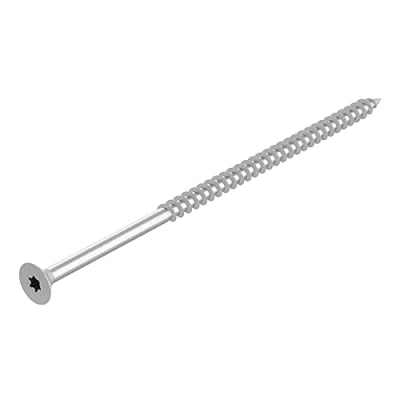 Afbeelding van SECCARO spaanplaatschroef 6 x 140 mm, staal verzinkt, houtschroef met gedeeltelijke schroefdraad, TX/zeshoekig, 50 stuks