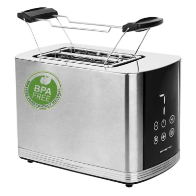 Afbeelding van EMERIO TO 128308 Broodrooster BPA vrij, Met broodrekje RVS, Zwart