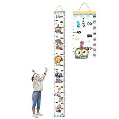 Afbeelding van Tomedeks de kinderhoogteliniaal kan aan muur worden gerold, hoogtemeetliniaal wordt voor gebruikt