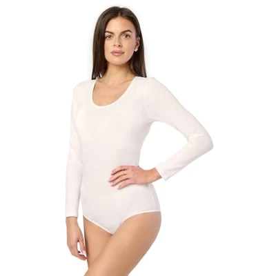 Afbeelding van Merry Style Dames Body met Lange Mouwen BD900 (Ecru, M)