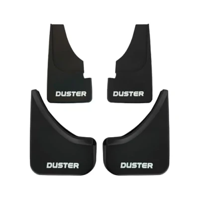 Afbeelding van RE&amp;AR Tuning Spatborden Compatible met Dacia Duster (HS) 2010 2017 Voertuig Voor Achter Set 4 Stukken Zwart