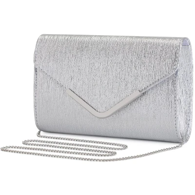 Afbeelding van BAIGIO Clutch Dames Glitter Avondtas Zilveren Handtas Elegante Bruidstas Kettingtas voor Bruiloft Damestas Kleine Schoudertas Crossbody Tas