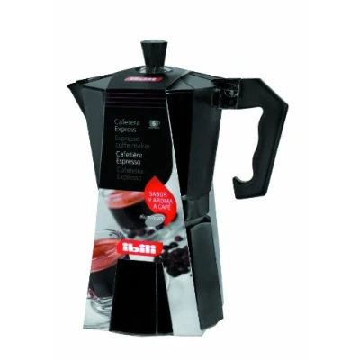 Afbeelding van Kitchen Basics Espressomaker zwart 12 kops