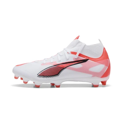 Afbeelding van PUMA Ultra 5 Match+ FG/AG WN&#039;s voetbalschoen voor dames, Wit Zwart Gloeiend Rood, 42 EU, 43 EU