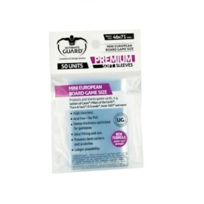 Afbeelding van Premium Boardgame Sleeves Mini European (50) (46x71mm)