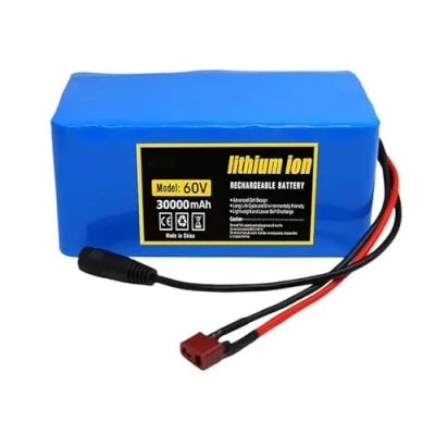 Afbeelding van 60V Lithium Ion Battery, 30Ah 16S2P Battery Packs,with BMS + 67.2V 2A Charger, for 500W 800W Motor E Bike Electric Bicycle Scooter XT60