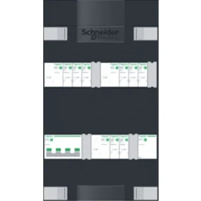 Afbeelding van Schneider electric 8 groepenkast 3 faschneider hoofdschakelaar met aardlekschakelaars 2 beltrafo adv3b308ab