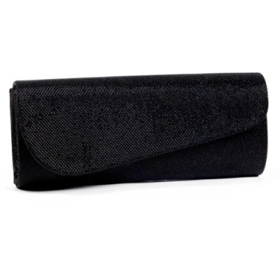 Afbeelding van Damara Schuine afdekking Shimmert Clutch avondtas voor dames, zwart, Large