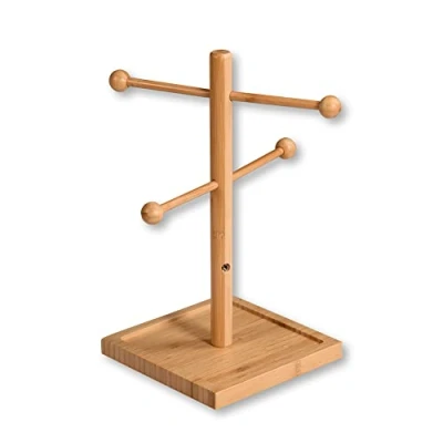 Afbeelding van Kesper Brez&#039;n en worststandaard, 6 armig, materiaal: bamboe, afmetingen: 20 x cm/hoogte: 37 cm, kleur: bruin 58614