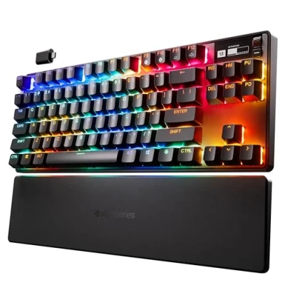 Afbeelding van SteelSeries 64866 Apex Pro TKL Wireless (2023) gamingtoetsenbord &#039;s Werelds snelste toetsenbord Aanpasbare activering Bluetooth 5.0 2,4 Ghz USB C Engelse (QWERTY) indeling