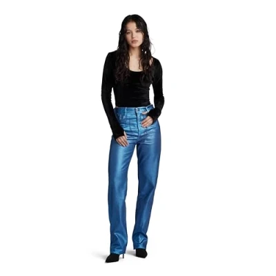 Afbeelding van G STAR RAW Dames Deep Scoop Slim Body Lange Mouwen Tops, Zwart (Dk Black D23789 d422 6484), XS