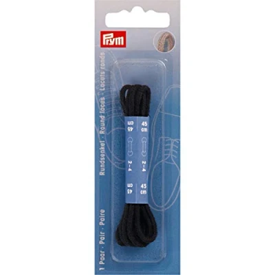 Afbeelding van Veters 45 cm zwart rond