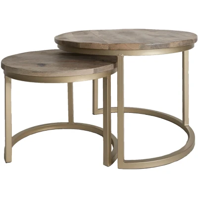 Afbeelding van Salontafel Bart Goud Set van 2