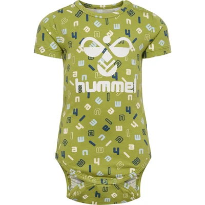 Afbeelding van Hummel Rompertje/body olijfgroen / wit